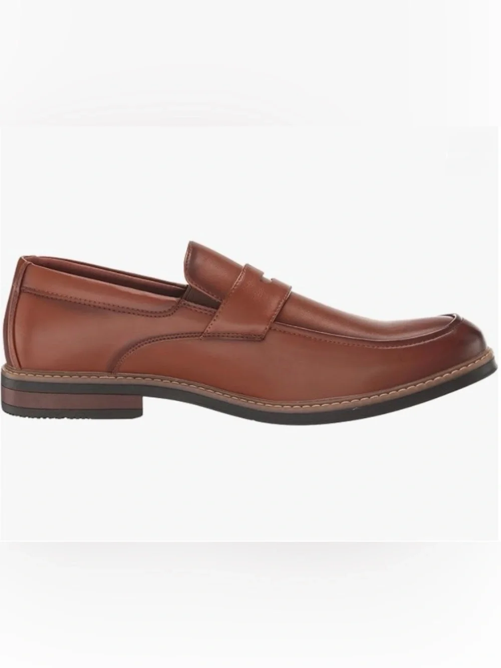 Nunn Bush Men's Cognac Leather Slip-On Loafers Size 8.5W